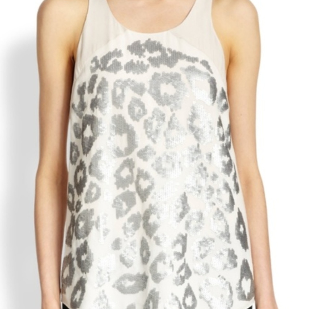 Rebecca Taylor sequined leopard going out top